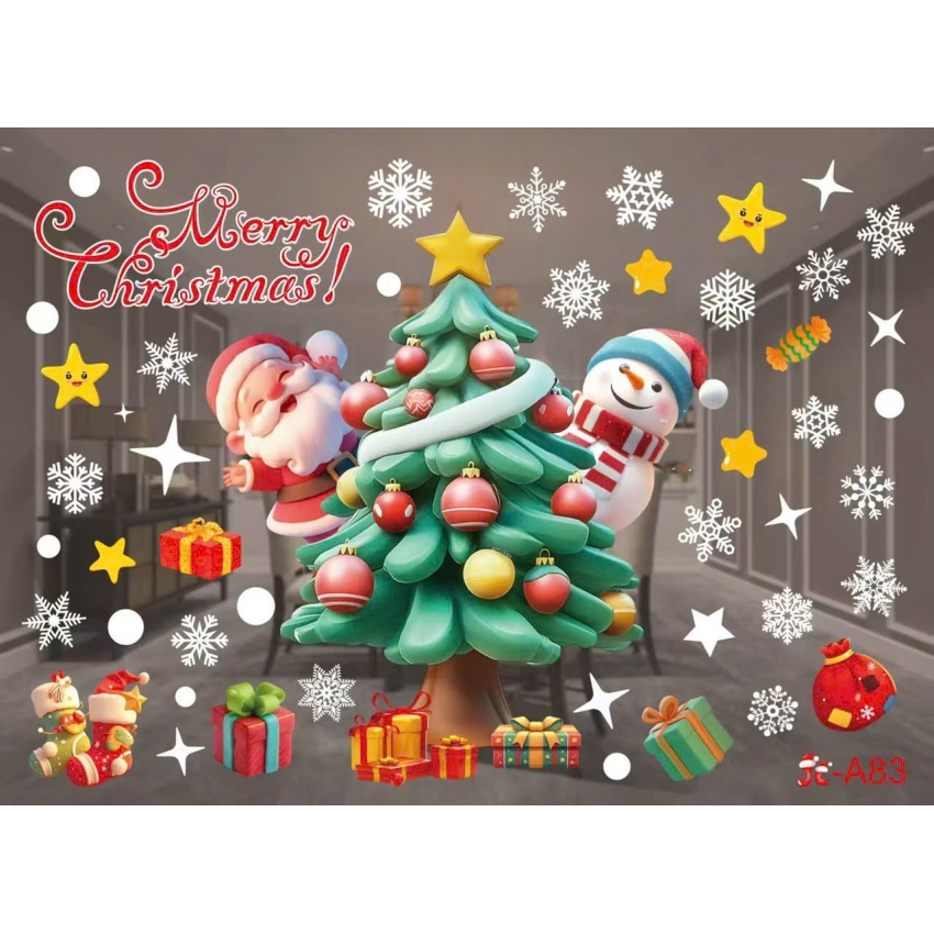 Decal Giáng Sinh dán kính 1