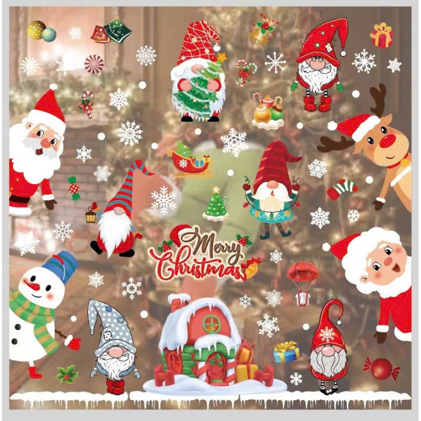 Decal Giáng Sinh dán kính 12