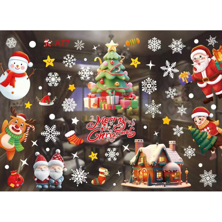 Decal Giáng Sinh dán kính 2