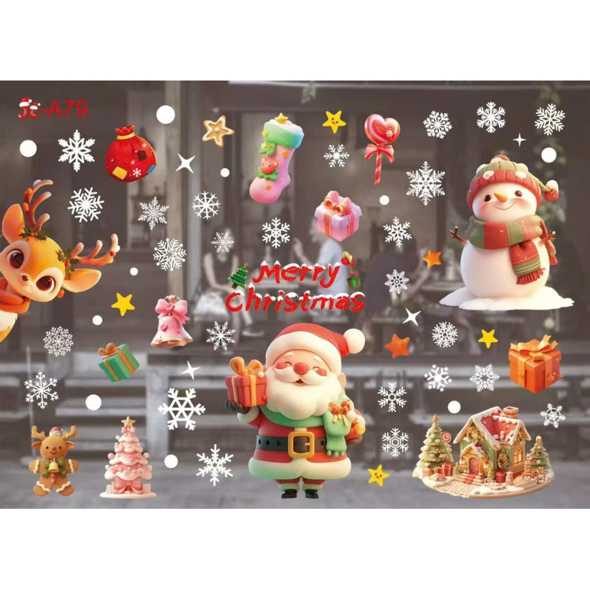 Decal Giáng Sinh dán kính 3