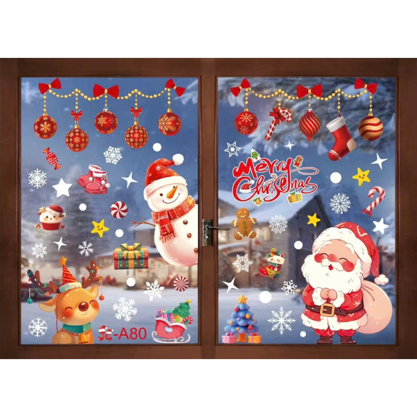 Decal Giáng Sinh dán kính 5