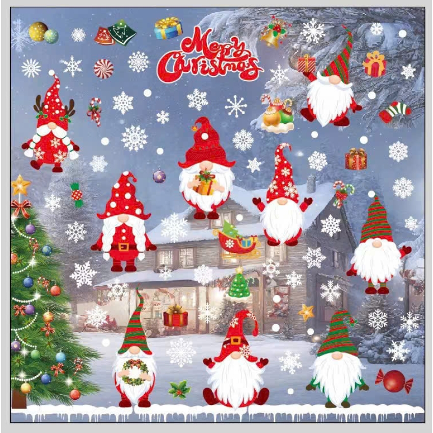 Decal Giáng Sinh dán kính 8