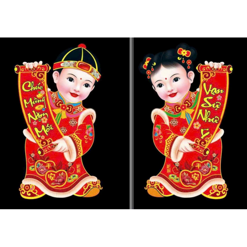 Decal dán tường câu đối 3