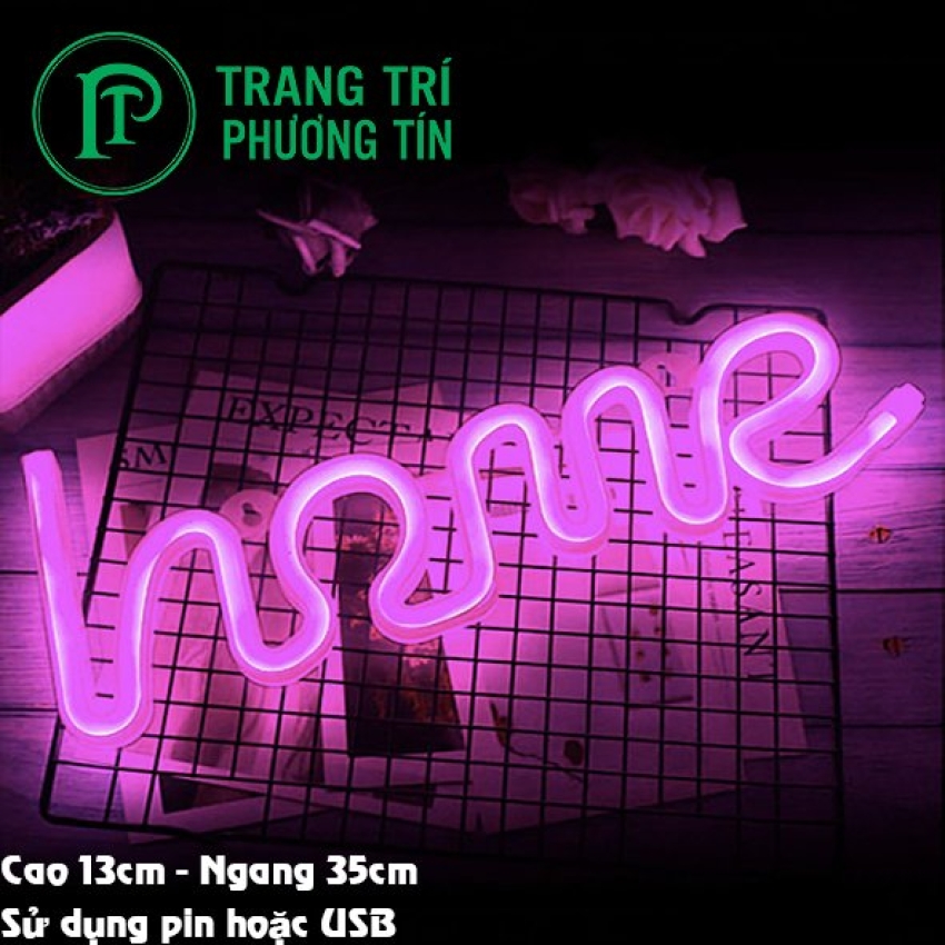 Đèn neon chữ home tím