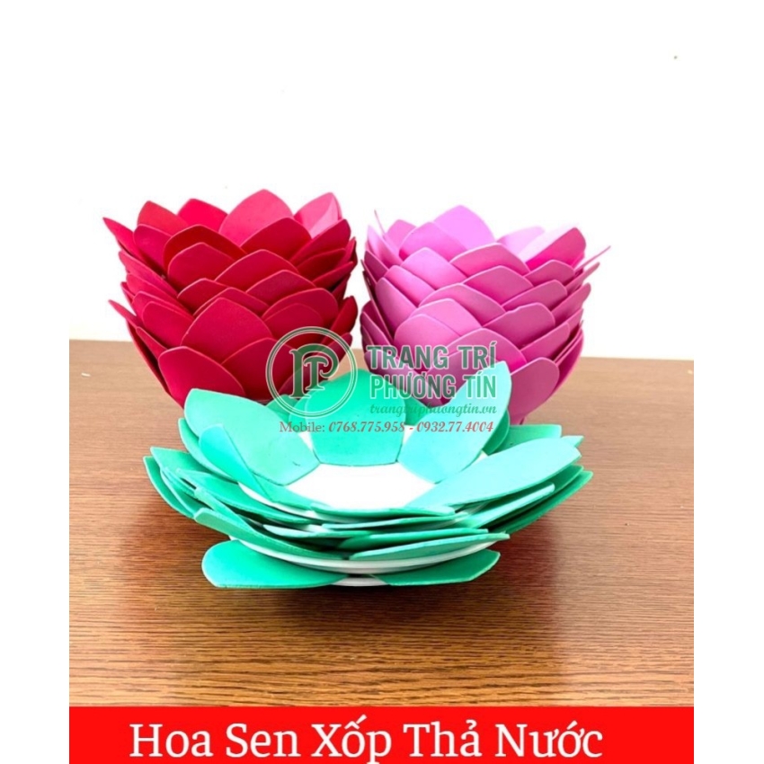 Hoa sen xốp thả nước 1