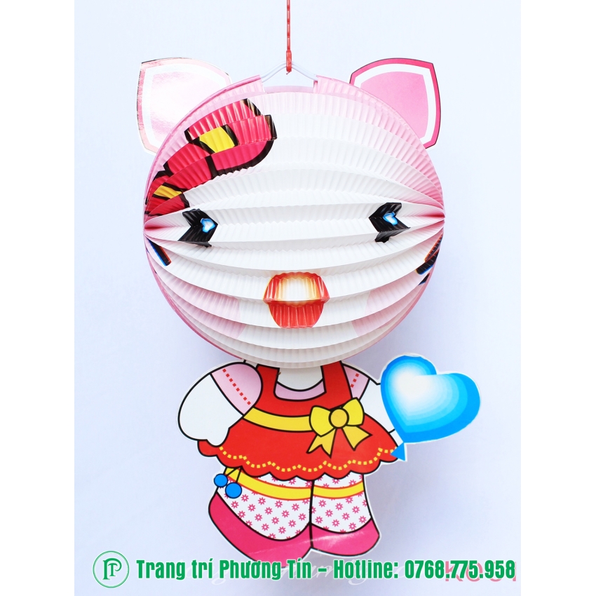 Lồng đèn trung thu giấy xếp Hello Kitty