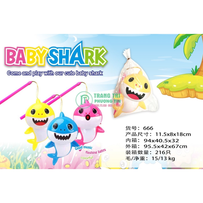 Lồng đèn pin nhạc chuyển động Baby Shark