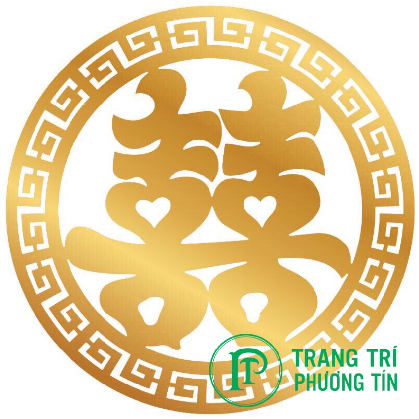 chữ Song Hỷ khung tròn