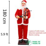 Ông già Noel đàn hát cao 1,8 m